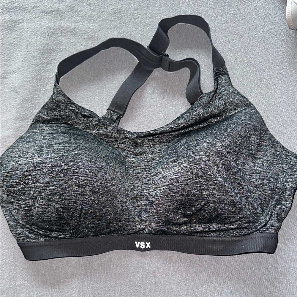 VSX Heathered Black Sports Bra